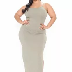 Fashion Nova True Story Maxi Dress - Sage -Fashion Nova Dresses Shop 02 18 21Studio4 SN TB 14 45 57 52 JD43093 Sage PLUS 52946 RG