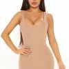 Fashion Nova Sculpted Ribbed Mini Dress - Camel -Fashion Nova Dresses Shop 02 19 21Studio2 PA SD 14 27 18 35 4530DY Camel 9 WG