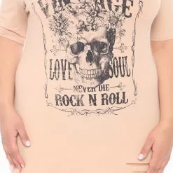 Fashion Nova Damsel In Distressed Graphic Mini Dress - Mocha -Fashion Nova Dresses Shop 02 19 21Studio4 SN KW 11 39 40 23 RD17111D Mocha PLUS 53043 WG