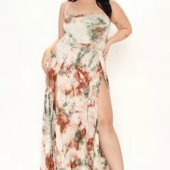 Fashion Nova Remember Me Tie Dye Maxi Dress - Olive/combo -Fashion Nova Dresses Shop 02 21 22Studio1 MS AC 10 27 20 8 M3733D4 Olivecombo 3102 PLUS SG