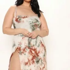 Fashion Nova Remember Me Tie Dye Maxi Dress - Olive/combo -Fashion Nova Dresses Shop 02 21 22Studio1 MS AC 10 28 06 8 M3733D4 Olivecombo 3109 PLUS EH