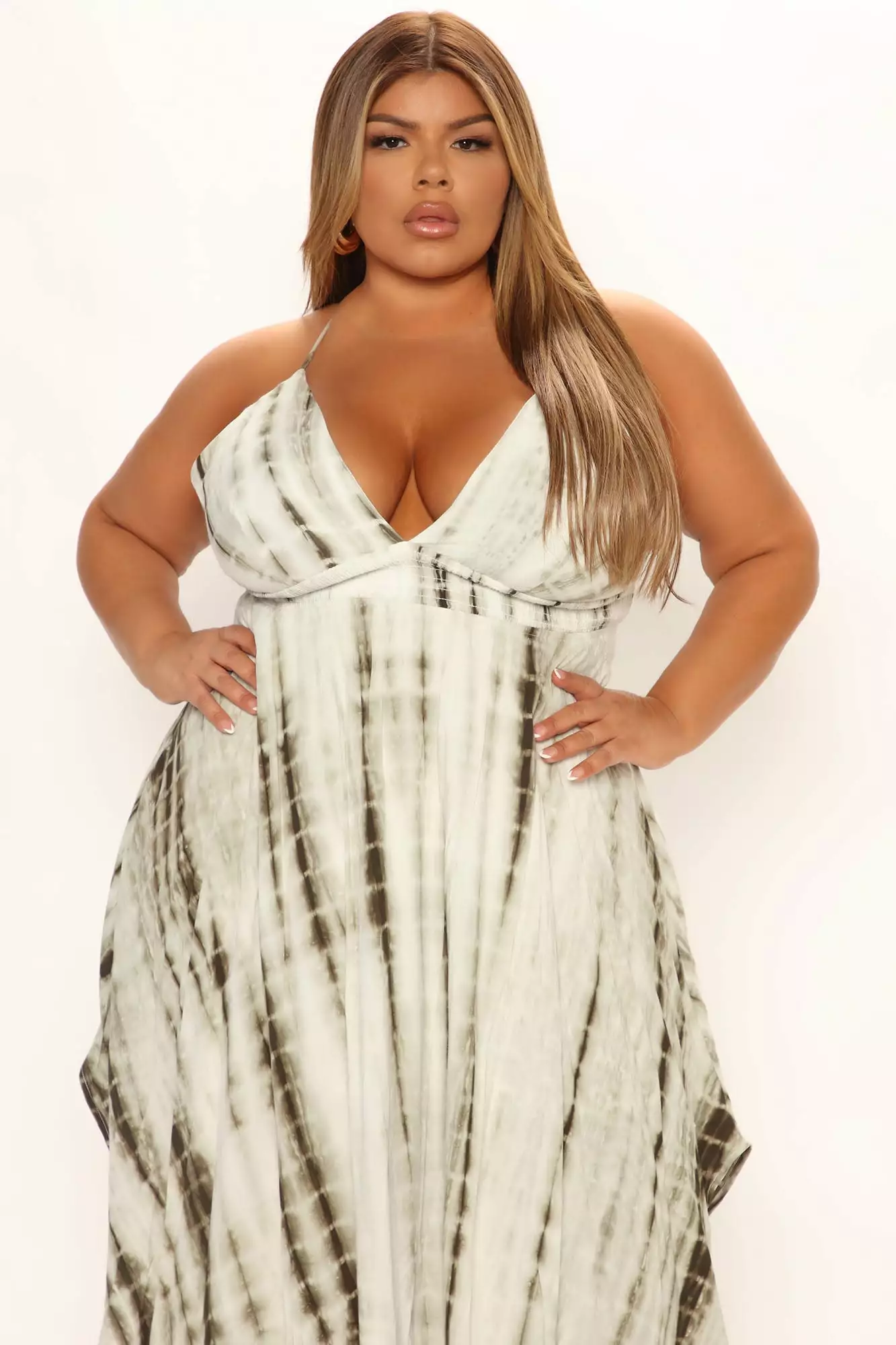 Fashion Nova Brunching Mood Tie Dye Maxi Dress - Olive/combo 8 Fashion Nova Brunching Mood Tie Dye Maxi Dress - Olive/combo - Image 6