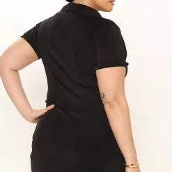 Fashion Nova Janelle Ruched Shirt Dress - Black -Fashion Nova Dresses Shop 02 23 22Studio1 DM MJ 09 28 28 1 JD10784 Black 4842 PLUS EH