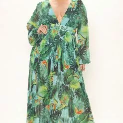 Fashion Nova Nights In Paradise Printed Maxi Dress - Green/combo -Fashion Nova Dresses Shop 02 23 22Studio1 DM MJ 09 42 29 3 LD6877FN GreenCombo 4859 PLUS EH