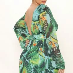 Fashion Nova Nights In Paradise Printed Maxi Dress - Green/combo -Fashion Nova Dresses Shop 02 23 22Studio1 DM MJ 09 42 45 3 LD6877FN GreenCombo 4868 PLUS EH