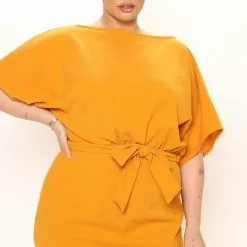 Fashion Nova Please Hold Midi Dress - Mustard -Fashion Nova Dresses Shop 02 23 22Studio1 DM MJ 09 51 38 6 D2899 Mustard 4896 PLUS EH