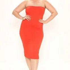 Fashion Nova Mia 2 Pack Midi Dress - Red/combo -Fashion Nova Dresses Shop 02 23 22Studio1 DM MJ 12 00 06 34 J9G9681C RedCombo 5220 PLUS WG