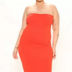 Fashion Nova Mia 2 Pack Midi Dress - Red/combo -Fashion Nova Dresses Shop 02 23 22Studio1 DM MJ 12 00 09 34 J9G9681C RedCombo 5222 PLUS WG