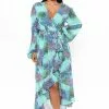 Fashion Nova Nadine Long Sleeve Midi Dress - Teal/combo -Fashion Nova Dresses Shop 02 24 22Studio4 BR KG 15 27 52 49 DM1494 Tealcombo 3005 SG