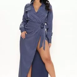 Fashion Nova Easy Love Maxi Dress - Navy