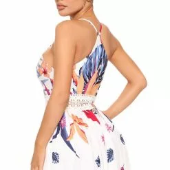 Fashion Nova Holy Slit Sleeveless Maxi Dress - White/combo -Fashion Nova Dresses Shop 02 25 22Studio3 BR LT 10 17 17 19 DM1840 Whitecombo 3427 KS