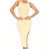 Fashion Nova Melody Midi Dress - Yellow