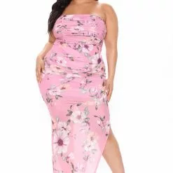 Fashion Nova Flowers From You Mesh Maxi Dress - Mauve/combo -Fashion Nova Dresses Shop 02 26 21Studio3 MS JH 08 30 05 1 DM1065 Mauvecombo PLUS 0511 RA