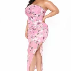 Fashion Nova Flowers From You Mesh Maxi Dress - Mauve/combo -Fashion Nova Dresses Shop 02 26 21Studio3 MS JH 08 30 12 1 DM1065 Mauvecombo PLUS 0515 RA