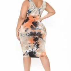 Fashion Nova Color Of The Sky Midi Dress - Black/combo -Fashion Nova Dresses Shop 02 26 21Studio3 MS JH 13 11 58 61 JD37784T13 Blackcombo 0557 PLUS RA