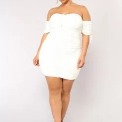 Fashion Nova Sanya Ruched Dress - White -Fashion Nova Dresses Shop 02 28 18 Studio1 D3646 White 0252 scaled