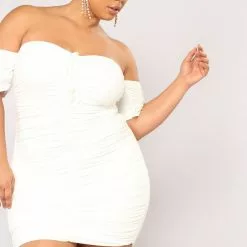 Fashion Nova Sanya Ruched Dress - White -Fashion Nova Dresses Shop 02 28 18 Studio1 D3646 White 0254 scaled