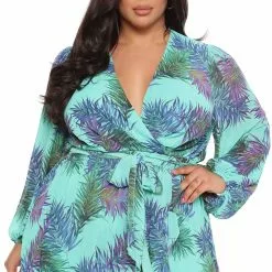 Fashion Nova Nadine Long Sleeve Midi Dress - Teal/combo -Fashion Nova Dresses Shop 02 28 22Studio3 ME KP 14 58 18 36 DM1494 Tealcombo 4033 PLUS KL