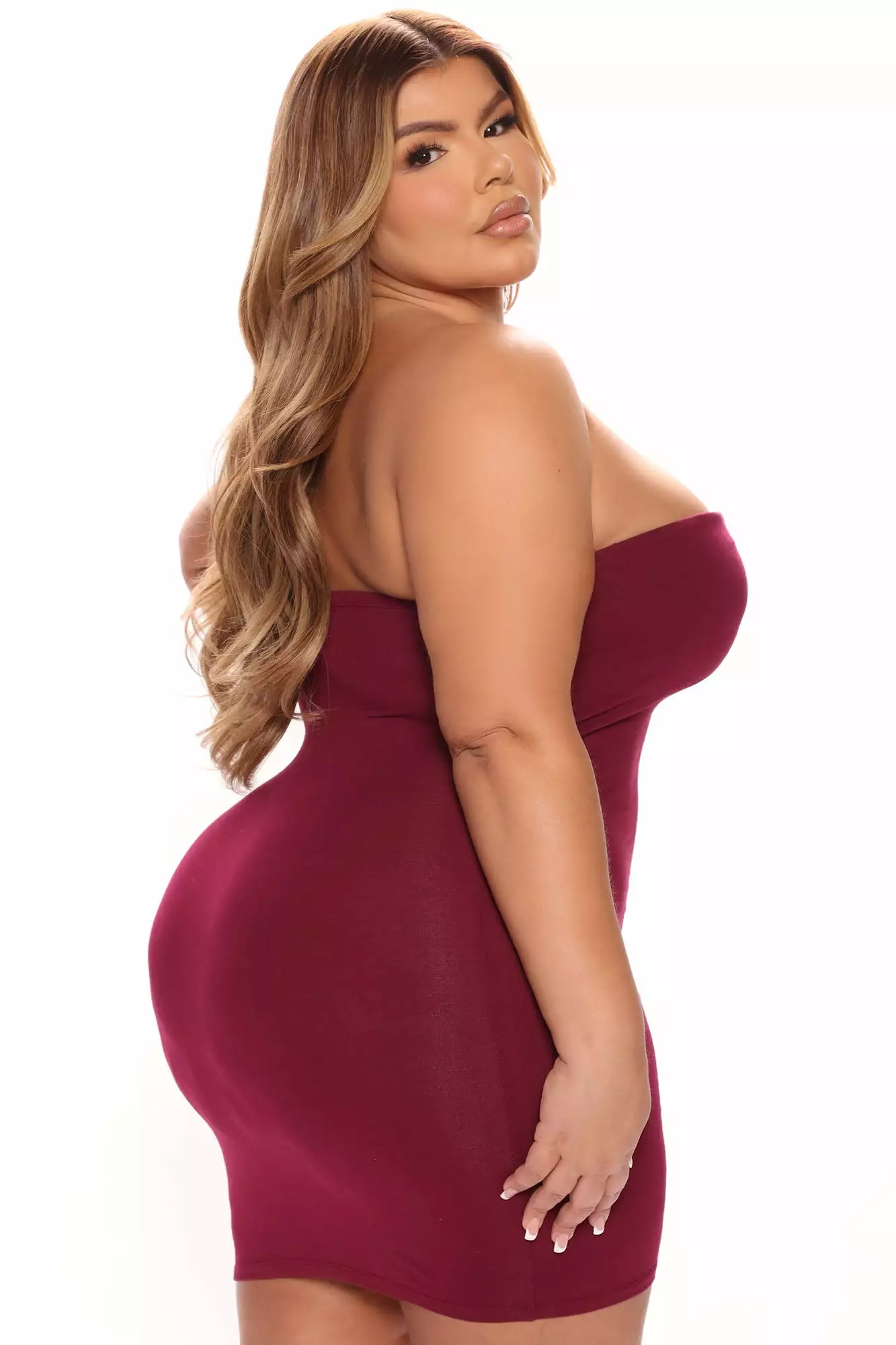 Fashion Nova Keep It Cute Tube Mini Dress - Wine 9 Fashion Nova Keep It Cute Tube Mini Dress - Wine - Image 7