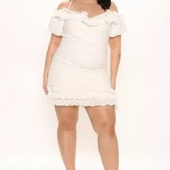 Fashion Nova Night And Day Ruched Mini Dress - White -Fashion Nova Dresses Shop 03 01 22Studio1 MS AC 13 50 02 44 4412D White 7609 PLUS EH