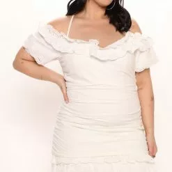 Fashion Nova Night And Day Ruched Mini Dress - White -Fashion Nova Dresses Shop 03 01 22Studio1 MS AC 13 50 04 44 4412D White 7612 PLUS EH