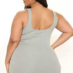 Fashion Nova Sculpted Ribbed Mini Dress - Olive -Fashion Nova Dresses Shop 03 01 22Studio2 CE LT 10 17 31 14 4530DY Olive 0281 PLUS KL