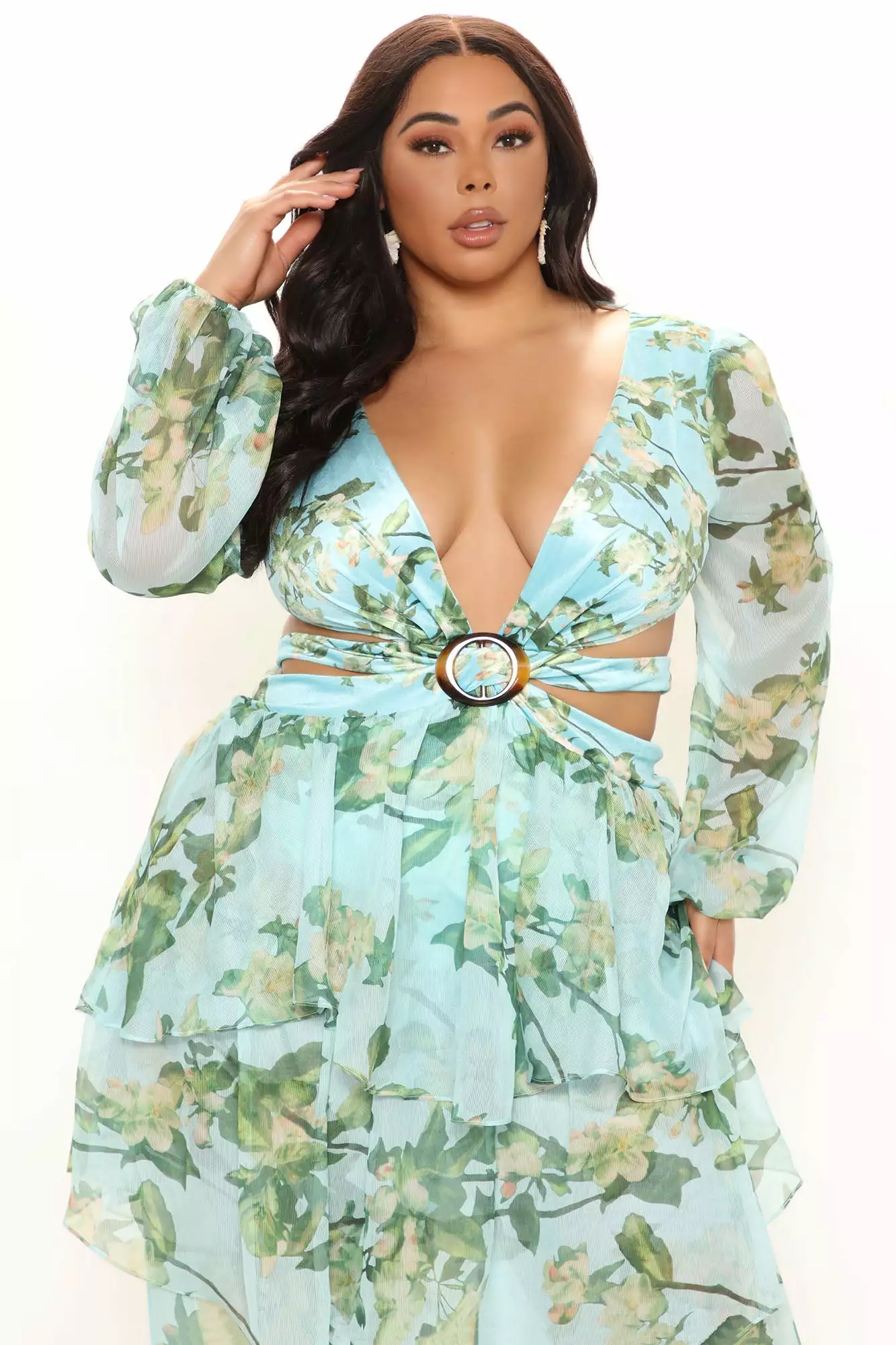 Fashion Nova Garden Kisses Maxi Dress - Turquoise 9 Fashion Nova Garden Kisses Maxi Dress - Turquoise - Image 7