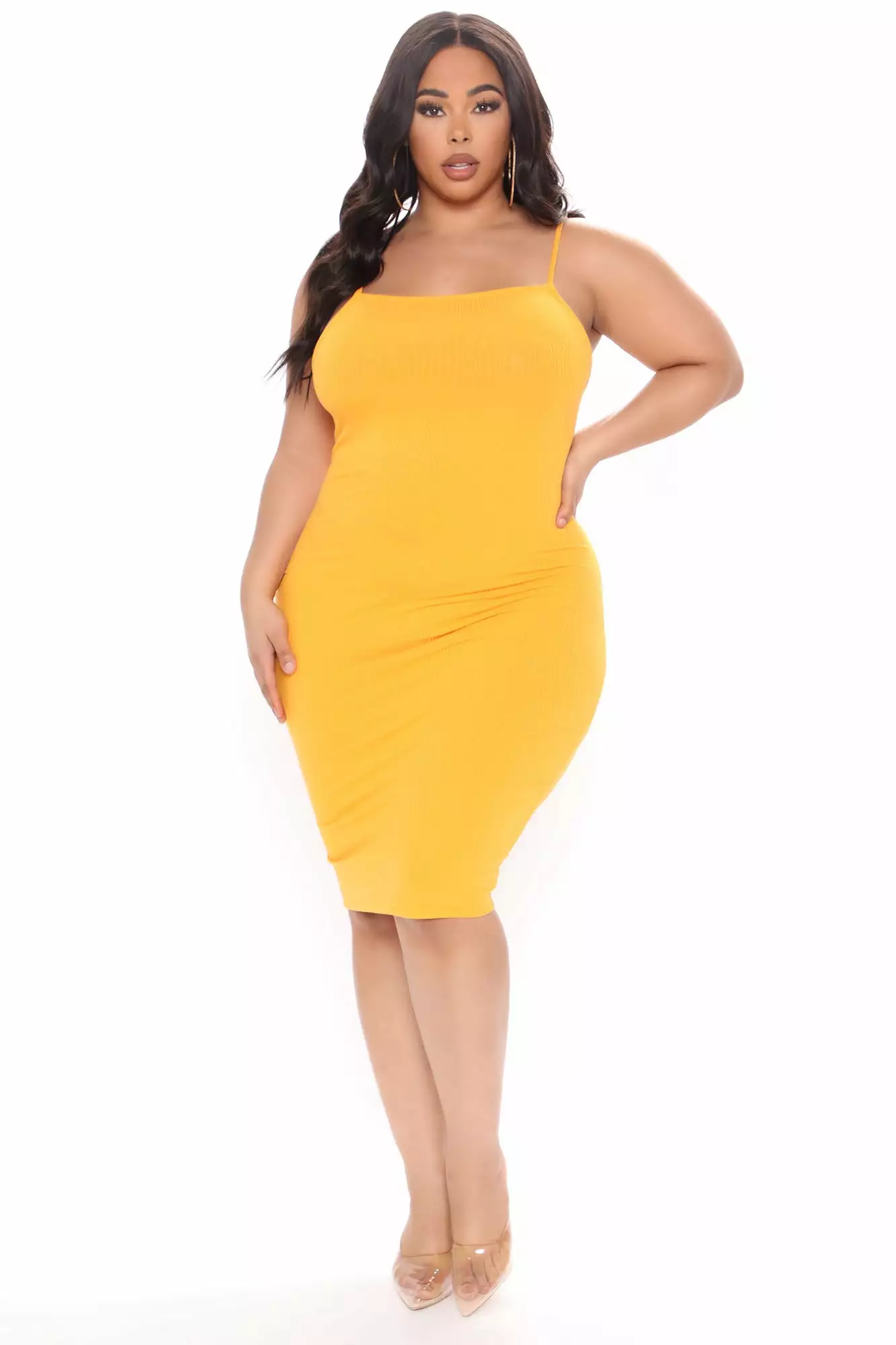Fashion Nova Most Reliable Ribbed Midi Dress - Orange 7 Fashion Nova Most Reliable Ribbed Midi Dress - Orange - Image 5