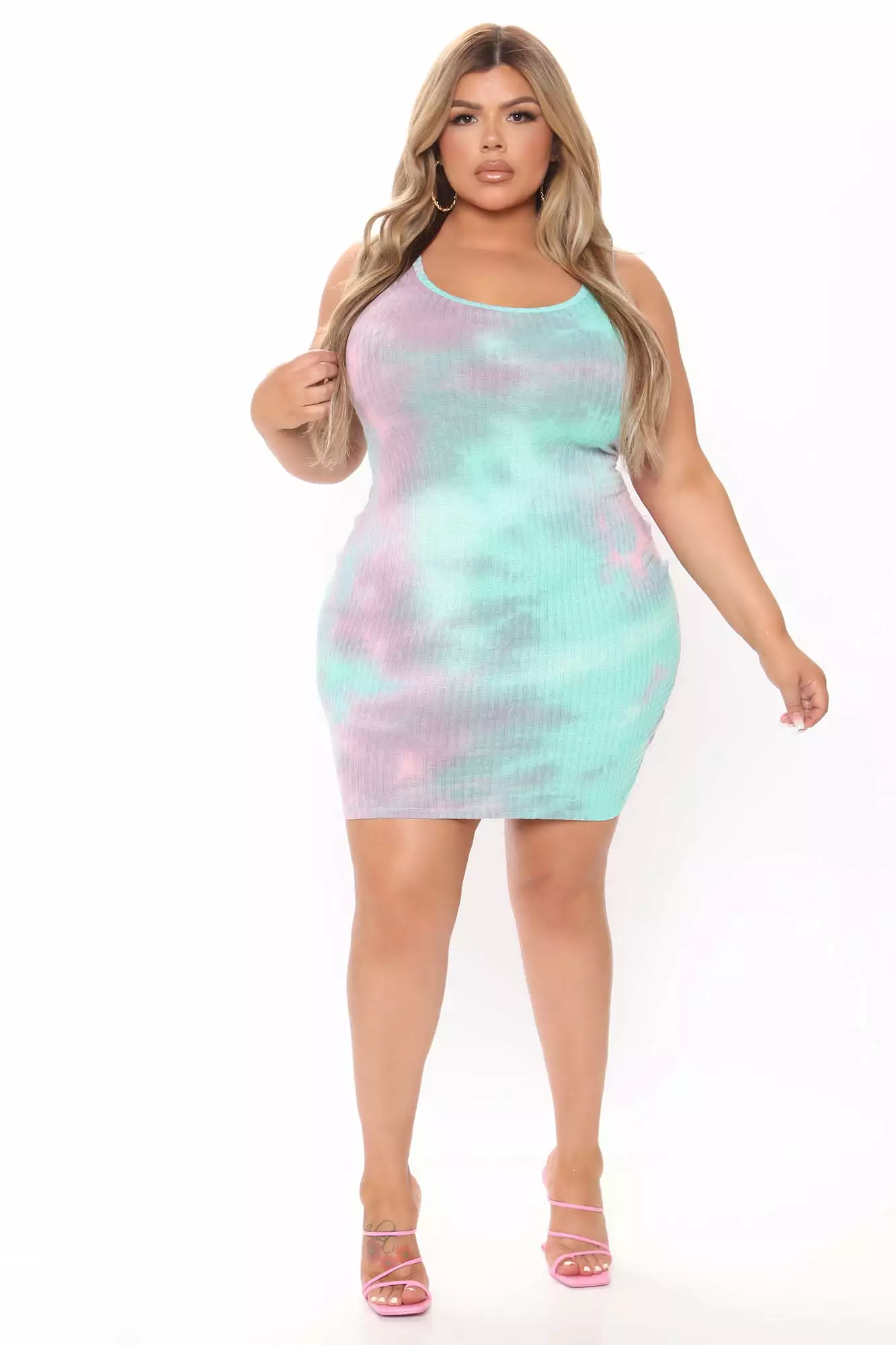 Fashion Nova Spacing Out Tie Dye Mini Dress - Mint/combo - Image 6