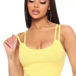 Fashion Nova Elana Double Strap Mini Dress - Yellow -Fashion Nova Dresses Shop 03 04 22Studio3 15 04 36 36 73302 Yellow 0894 SG