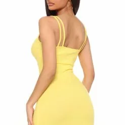 Fashion Nova Elana Double Strap Mini Dress - Yellow -Fashion Nova Dresses Shop 03 04 22Studio3 15 06 00 36 73302 Yellow 0898 SG