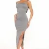Fashion Nova Olivia Maxi Dress - Charcoal