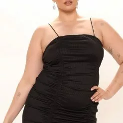 Fashion Nova Jessica Ruched Mini Dress - Black -Fashion Nova Dresses Shop 03 07 22Studio2 RT KJ 09 51 14 6 J3G4023C Black 0947 PLUS PB