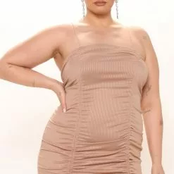 Fashion Nova Jessica Ruched Mini Dress - Taupe 17 Fashion Nova Jessica Ruched Mini Dress - Taupe -Fashion Nova Dresses Shop 03 07 22Studio2 RT KJ 10 00 28 8 J3G4023C Taupe 0968 PLUS PB
