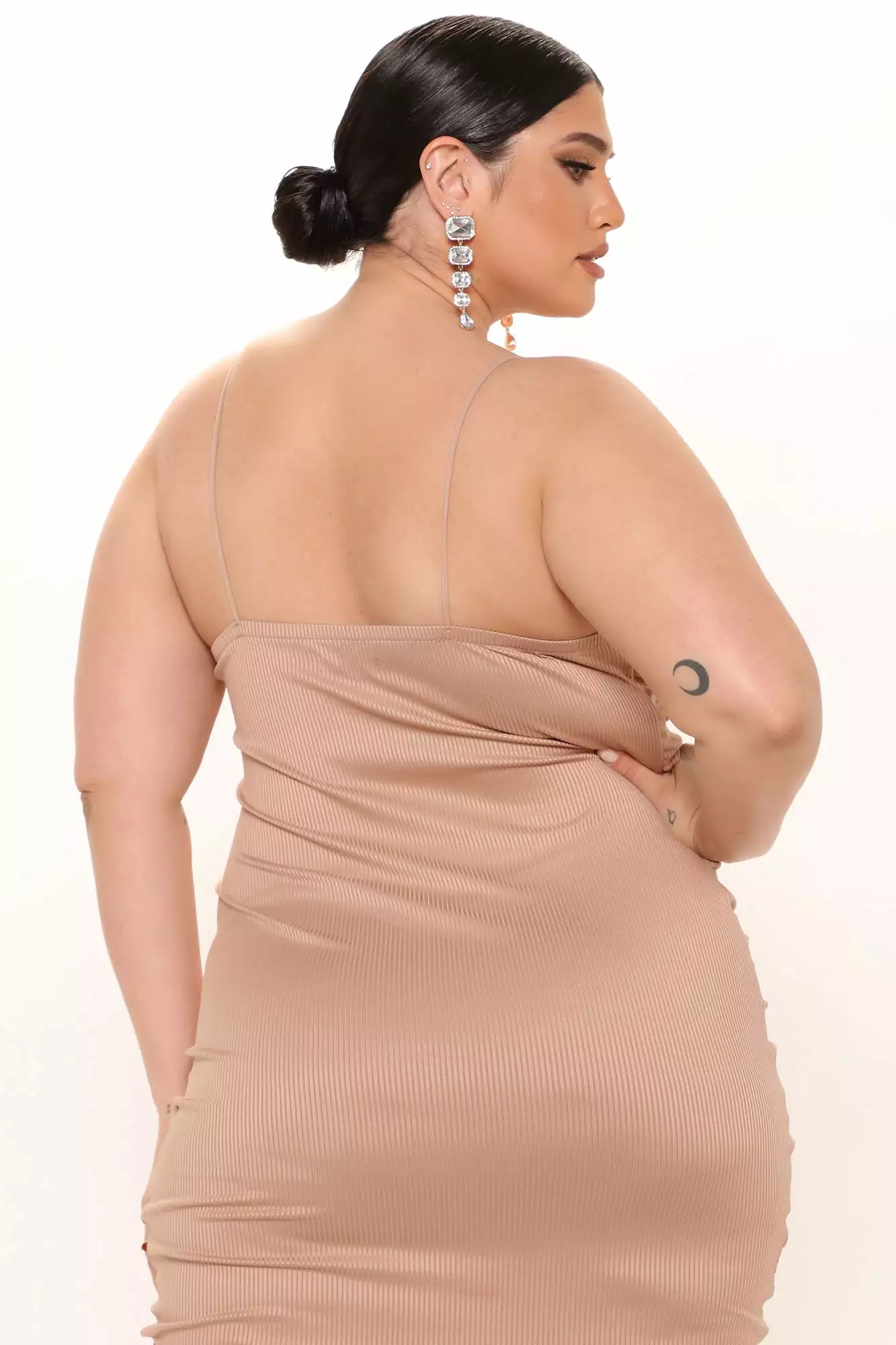 Fashion Nova Jessica Ruched Mini Dress - Taupe 11 Fashion Nova Jessica Ruched Mini Dress - Taupe - Image 9