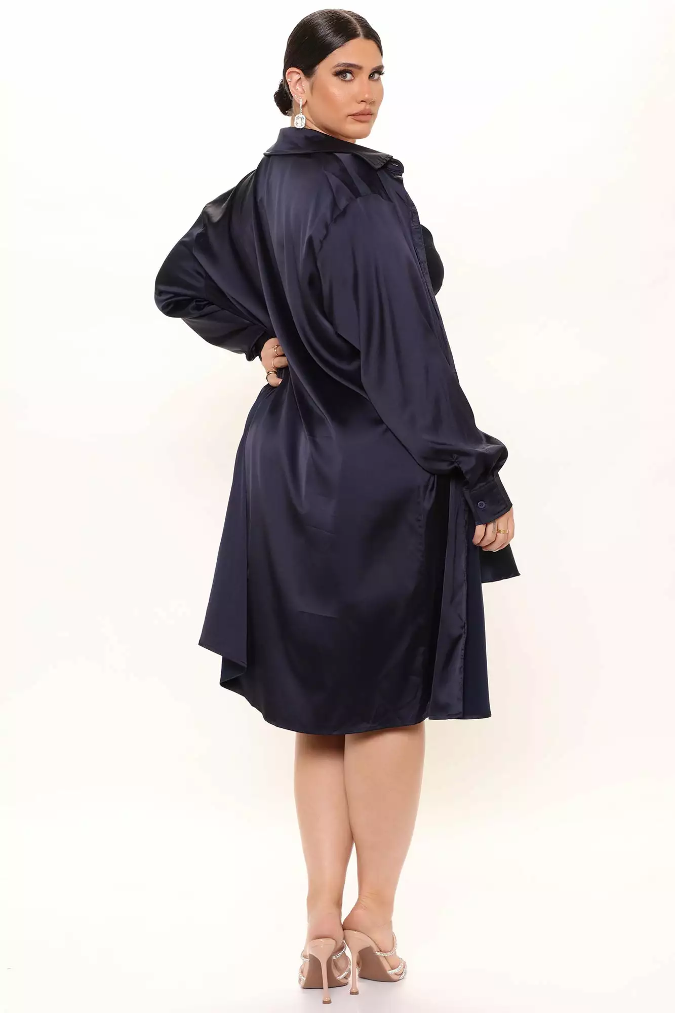 Fashion Nova On Tour Satin Dress Set - Navy 9 Fashion Nova On Tour Satin Dress Set - Navy - Image 7