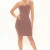 Fashion Nova Jane Heavy Rib Mini Dress - Cocoa -Fashion Nova Dresses Shop 03 09 22Studio2 CE KG 08 39 10 1 4701DM Cocoa 0697 PB
