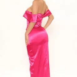 Fashion Nova Ever After Satin Maxi Dress - Fuchsia -Fashion Nova Dresses Shop 03 09 22Studio2 CE KG 08 52 44 8 74486E Fuchsia 0024 PB