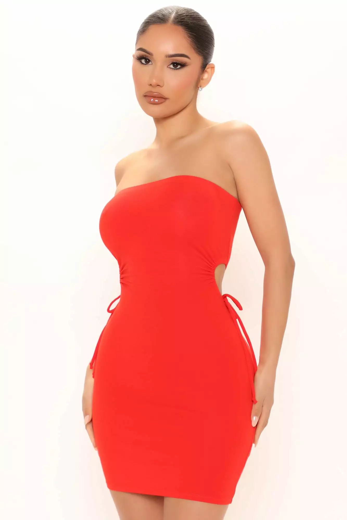 Fashion Nova Cut Out Cutie Mini Dress - Red 3 Fashion Nova Cut Out Cutie Mini Dress - Red