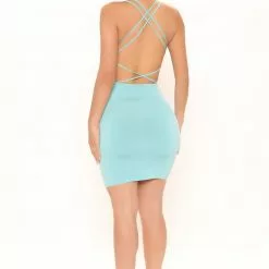 Fashion Nova Alessi Mini Dress - Turquoise -Fashion Nova Dresses Shop 03 09 22Studio2 CE KG 11 47 44 66 JD45751 Turquoise 0589 SG