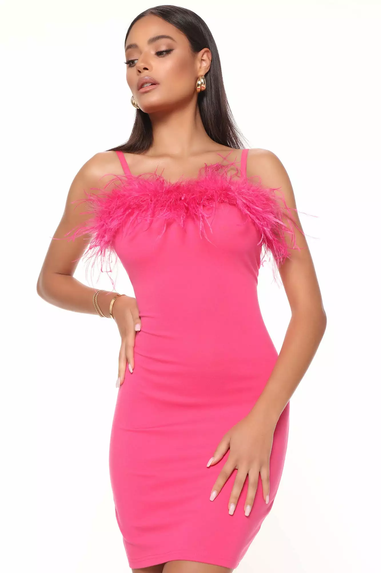 Fashion Nova 90's Chic Mini Dress - Hot Pink 4 Fashion Nova 90's Chic Mini Dress - Hot Pink - Image 2