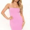 Fashion Nova Loryanne Ribbed Mini Dress - Pink