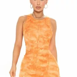 Fashion Nova Tie Dye Fun Mini Dress - Orange/combo -Fashion Nova Dresses Shop 03 11 21Studio2 PA SD 10 31 39 4 UNW7584 Orangecombo 23174 EH