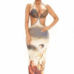 Fashion Nova How Angelic Maxi Dress - Brown/combo -Fashion Nova Dresses Shop 03 11 21Studio2 PA SD 10 36 53 5 XS021123B Browncombo 23181 EH