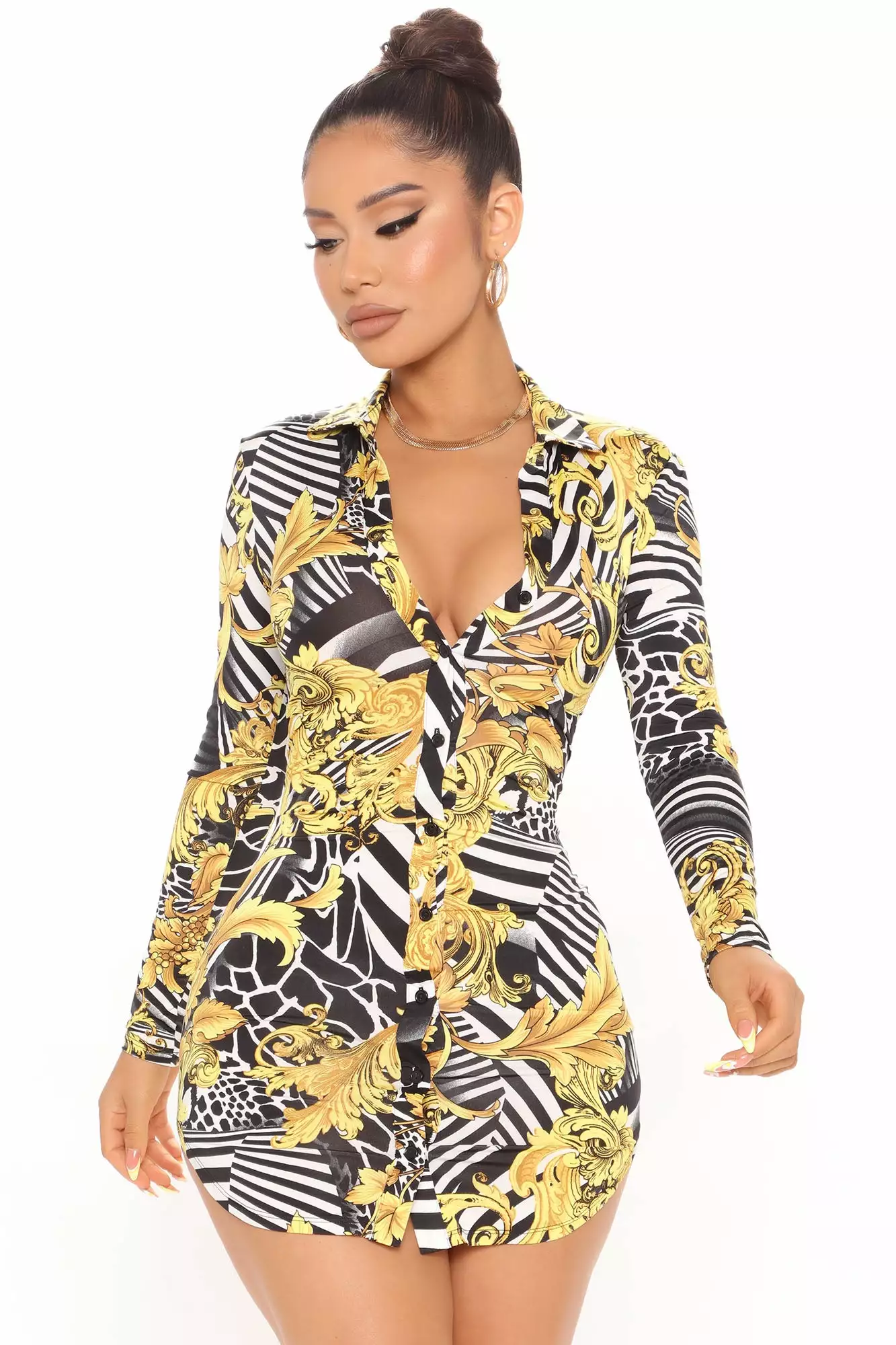 Fashion Nova In The Wild Mini Dress - Black/combo 5 Fashion Nova In The Wild Mini Dress - Black/combo - Image 3