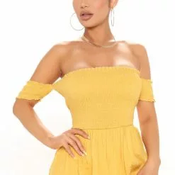 Fashion Nova Laurel Off Shoulder Maxi Dress - Mustard -Fashion Nova Dresses Shop 03 11 21Studio2 PA SD 14 43 12 43 DM1857S Mustard 24062 KL