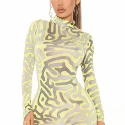 Fashion Nova Well Versed High Neck Mini Dress - Yellow/combo -Fashion Nova Dresses Shop 03 12 21Studio2 DM SD 09 48 52 18 D51459 Yellow 24471 EH