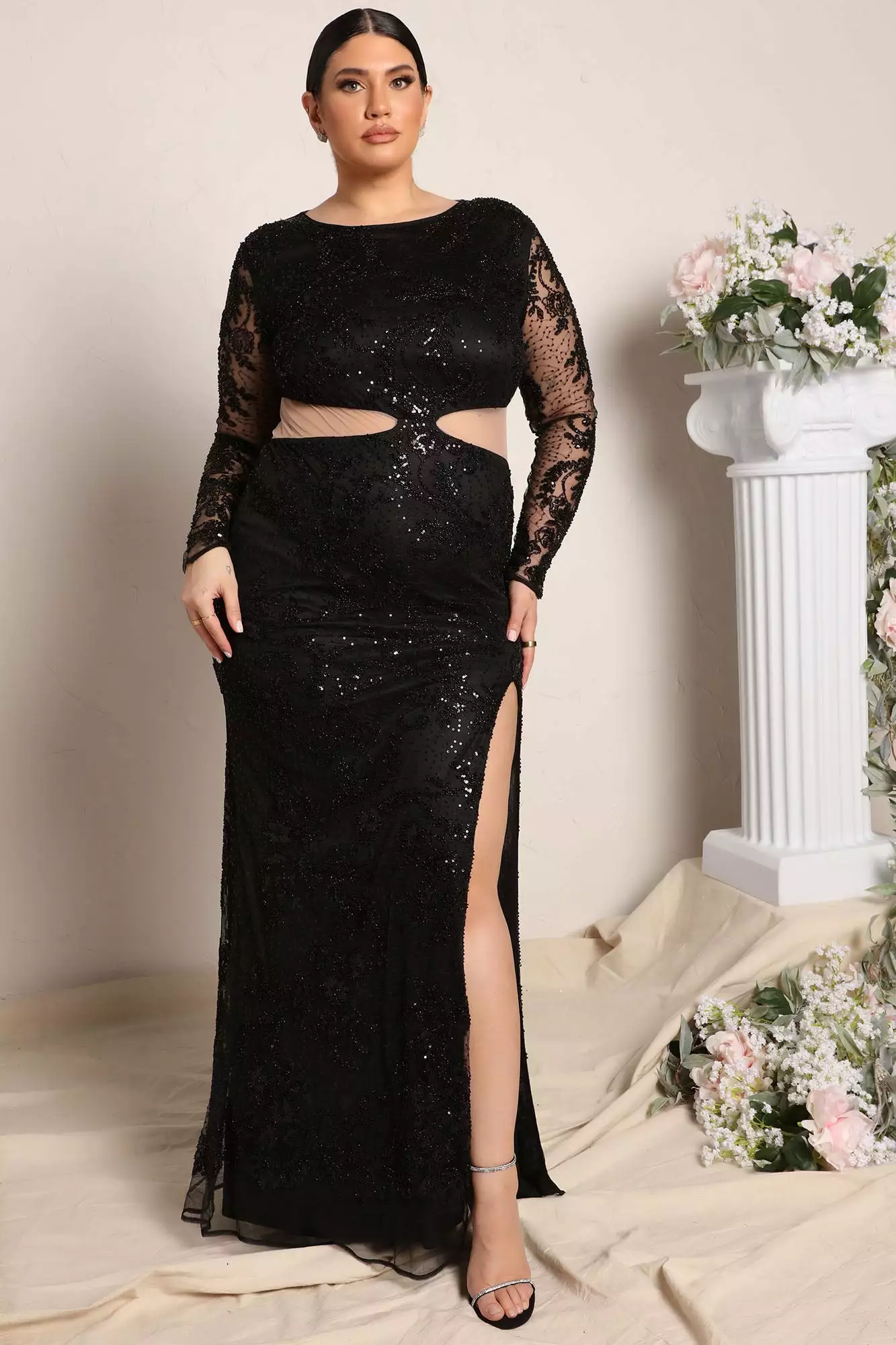 Fashion Nova Myself First Sequin Maxi Dress - Black 7 Fashion Nova Myself First Sequin Maxi Dress - Black - Image 5