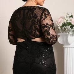 Fashion Nova Myself First Sequin Maxi Dress - Black 17 Fashion Nova Myself First Sequin Maxi Dress - Black -Fashion Nova Dresses Shop 03 14 22Studio2 CE RL 10 18 34 12 FN568L Black 0129 PLUS KL