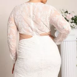 Fashion Nova Myself First Sequin Maxi Dress - White -Fashion Nova Dresses Shop 03 14 22Studio2 CE RL 10 37 54 18 FN568L White 0235 PLUS KL